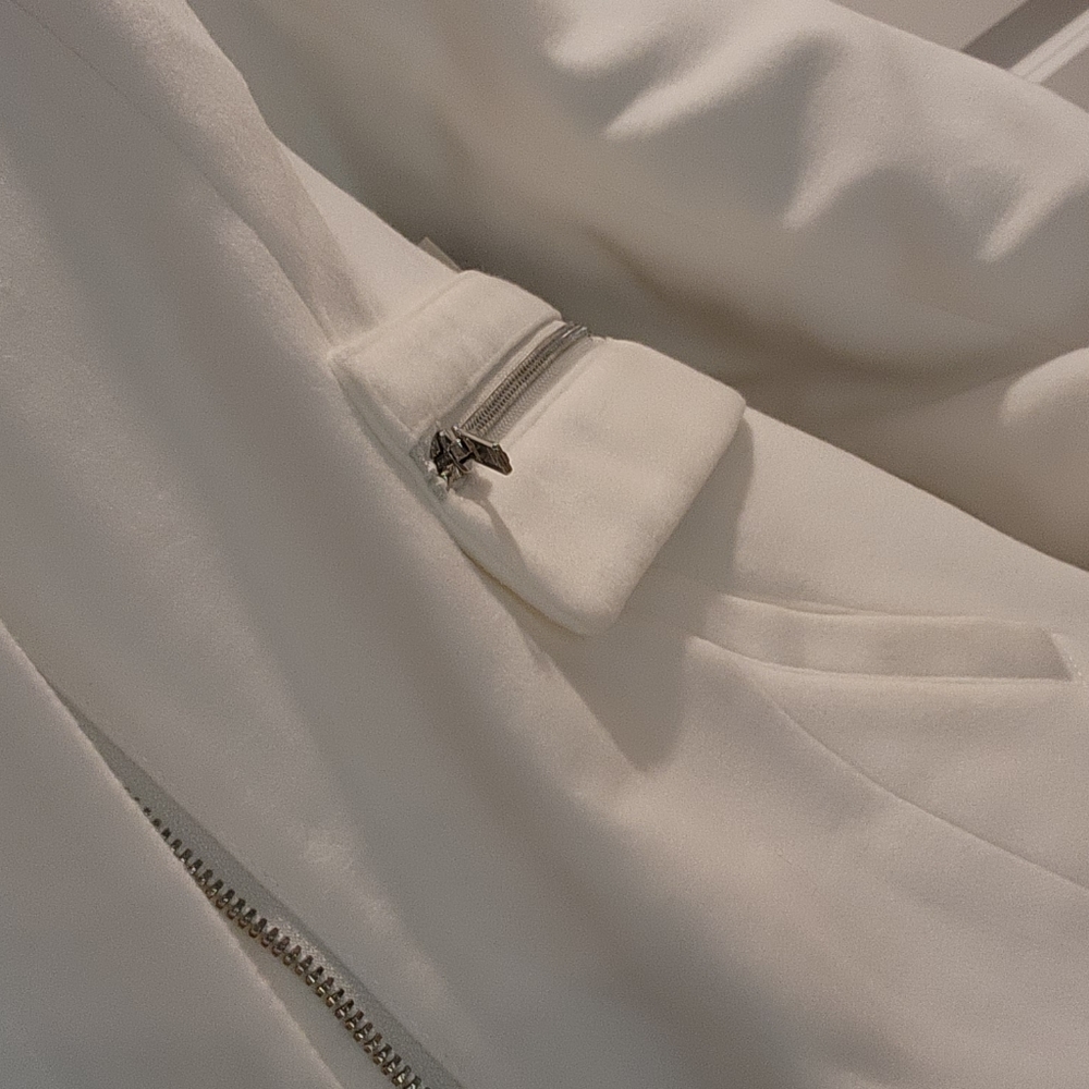 ELOQUII White Faux Fur Collar Long Coat Women’s Size 14 NWT - Picture 5 of 16